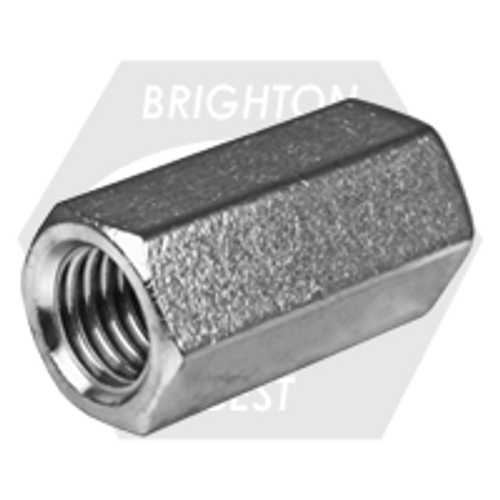 5/16"-18 x w1/2" x l7/8" Hex Coupling Nuts 18-8 Stainless Steel, Qty 100