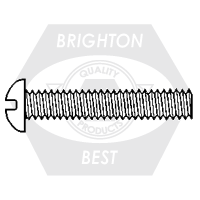1/4"-20 x 1" Round Head Slot Aluminum Machine Screw, Qty 500