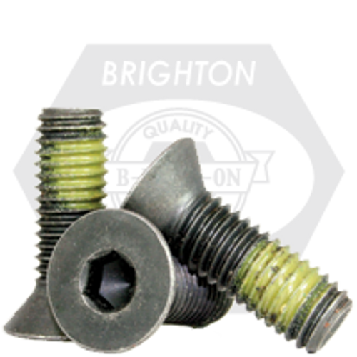 5/8"-11 x 2 1/4" Flat Head Socket Cap Screws, Coarse, Alloy, Nylon-Patch Thermal Black Oxide, Fully Threaded, Qty 25