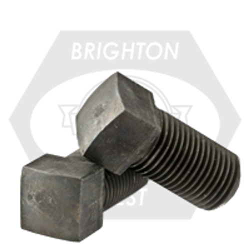 1"-14 x 4" Square Head Set Screws Cup Point, Fine,(UNS) Case Hardened Plain, Qty 10
