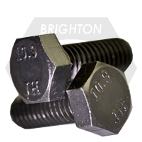 M10-1.25 x 35 mm DIN 961, Hex Cap Screws 10.9 DIN 961, Fine, Alloy, Plain, Fully Threaded, Qty 15