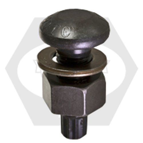 1 1/8"-7 x 5" A490 T.C. Bolt Plain With A563 Dh Hvy Hex Nut & Round F436 Washer, Qty 70