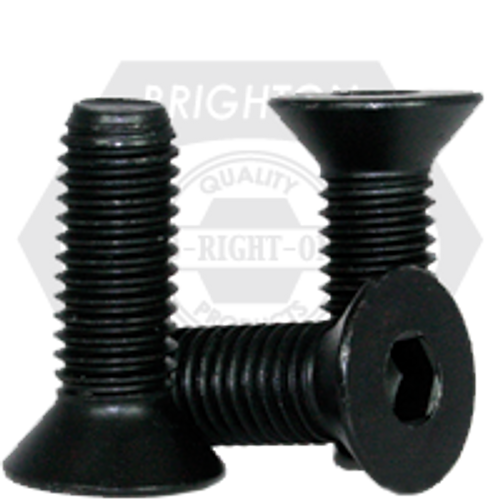 M24-3.00 x 125 mm Flat Head Socket Cap Screws 12.9, Coarse, Alloy, DIN 7991 Thermal Black Oxide, Partially Threaded, Qty 5