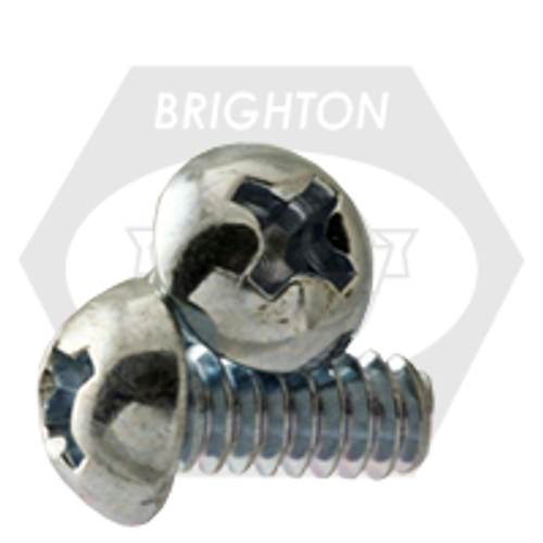 #6-32 x 7/8" Machine Screw Round Head Philips Zinc Cr+3, Fully Threaded, Qty 6500