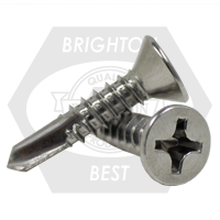 #12-14 x 3" Indent Hwh,Med Duty #3 Point Teks Self Drilling Screws (Inch), Bulk- Climaseal, Fully Threaded, Qty 1000