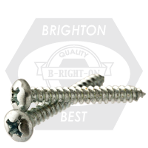 #8-15 x 1/4" Pan Head Phillips Tapping Screws, Type A, Zinc Cr+3, Fully Threaded, Qty 14700