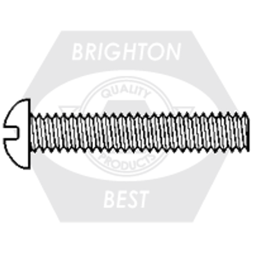 3/8"-16 x 3 1/2" UNC Round Head Slot Machine Screws, Round Slotted, Stainless Steel 304, Fully Threaded, Qty 50