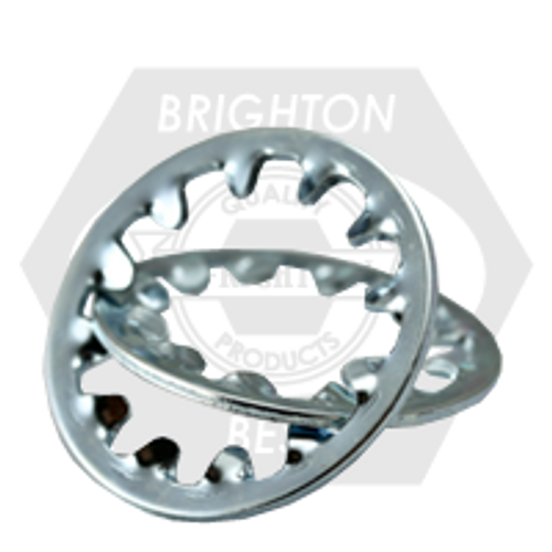 M2, DIN 6797J Internal Tooth Lockwasher Zinc Cr+3, Qty 45000