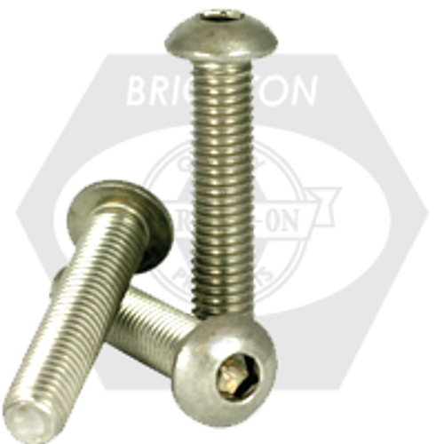 M5-0.80 x 6 mm Button Socket Caps, Coarse, 18-8 Stainless Steel A2, Fully Threaded, Qty 100