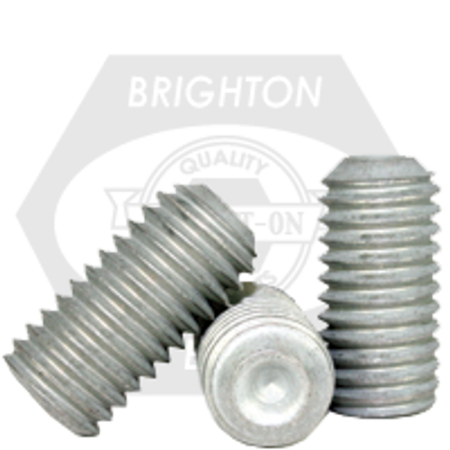 1/4"-20 x 3/8" Socket Set Screws Cup Point, Coarse, Alloy, Mechanical Zinc Cr+3, Qty 100