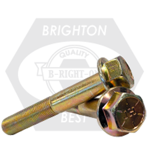 5/8"-18 x 3 1/2", Fine, Gr.8 Indent Hex Flange Screw (Frame Bolt / Non Serrated) Zy Cr+6 Bake, Partially Threaded, Qty 90