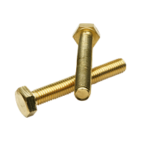 M10-1.50 x 25 mm Metric Brass Hex Cap Screw, DIN 933, Fully Threaded, Qty 75