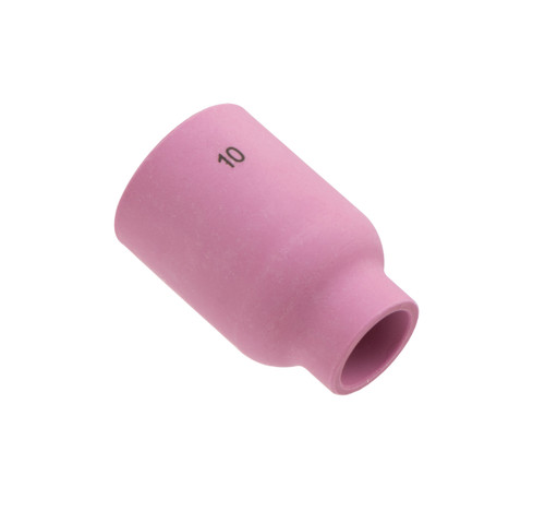 53N88: #10 (5/8") X 1 7/8" Alumina Large Gas Lens Cup TIG Alumina Gas Lens Cup - Large Cup For 17, 18, 26 Series Torches