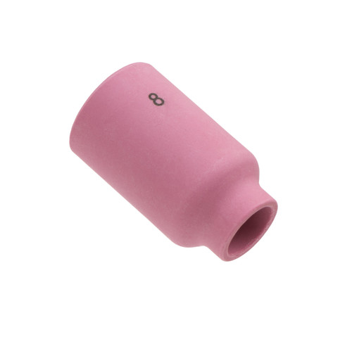 54N14: #8 (1/2") X 1 5/8" Alumina Medium Gas Lens Cup TIG Alumina Gas Lens Cup - Medium Cup For 17, 18, 26 Series Torches