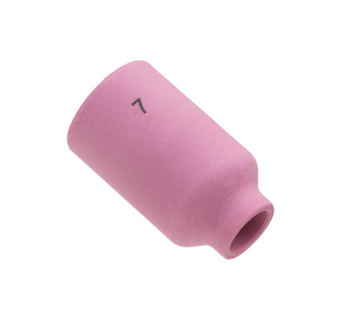 54N15: #7 (7/16") X 1 5/8" Alumina Medium Gas Lens Cup TIG Alumina Gas Lens Cup - Medium Cup For 17, 18, 26 Series Torches