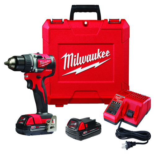 MILWAUKEE Cordless Drill/Driver Kit,6-7/8" Tool L 2803-22