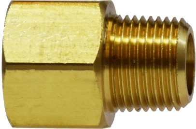 Midland Metal 28196L Light Pattern Extender Adapter, 1/2 in FNPTF x 1/2 in MNPTF, 1-1/4 in, Brass