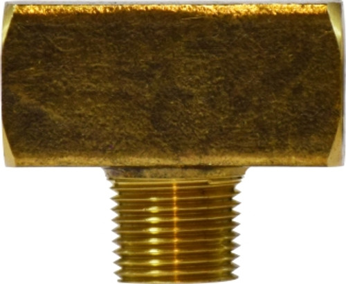 Midland Metal 28284 Branch Tee, 1/2 in FIP x 1/2 in FIP x 1/2 in MIP, Brass