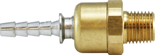 Midland Metal 28415 High Volume Ball Swivel Adapter, 1/4 in Hose Barbed x 1/4 in MNPTF, Brass