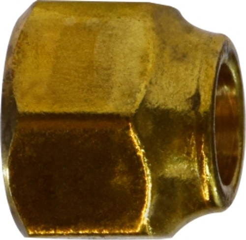 Midland Metal 10049 Extra Heavy Hex Short Forged Nut, 5/8 in SAE 45 deg Flare, Brass