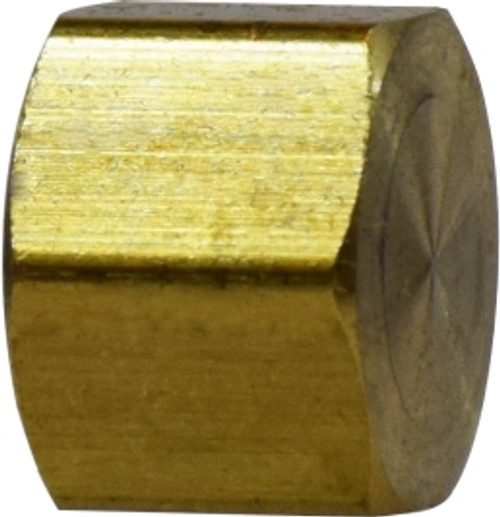 Midland Metal 18050 Hex Cap, 5/8 in Compression, Brass