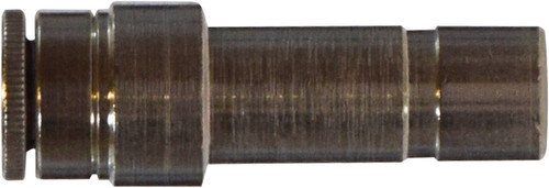 Midland Metal 20510 Reducer, 1/8 in Push-In Tube x 1/4 in Push-In Tube, Brass, Nickel-Plated