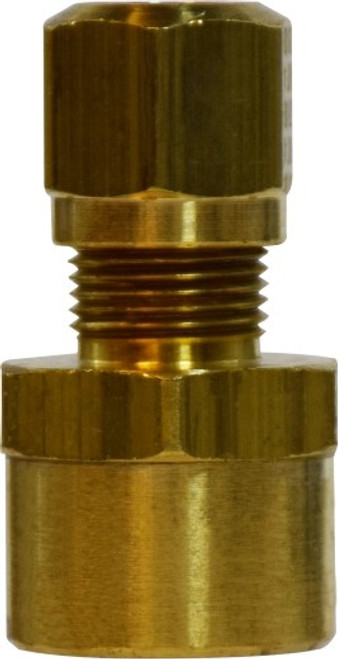 Midland Metal 38062 Adapter, 3/8 in Tube OD x 1/8 in FNPTF, Brass