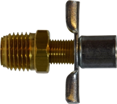 Midland Metal 46084 Drain Cock with External Seat and Spout, 1/4 in Nominal Pipe, MIP, Brass Body