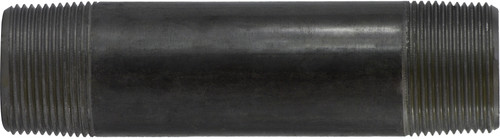 Midland Metal 57124 Welded Pipe Nipple, 1-1/4 in MPT x 1-1/4 in MPT, 3-1/2 in L, Steel, Black, SCH 40 Schedule