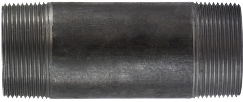 Midland Metal 57190 Welded Pipe Nipple, 2-1/2 in MPT x 2-1/2 in MPT, 9 in L, Steel, Black, SCH 40 Schedule