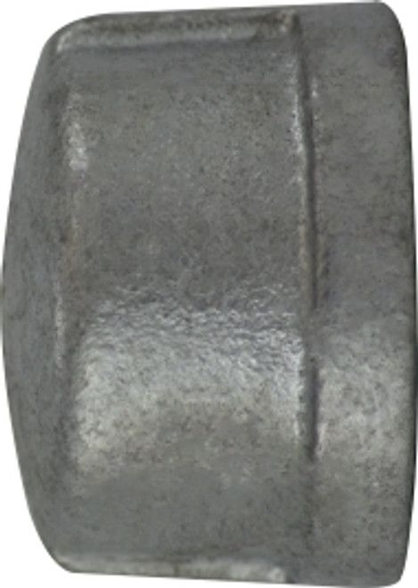 Midland Metal 64479 Cap, 2-1/2 in FPT, Iron, Galvanized, 150 lb