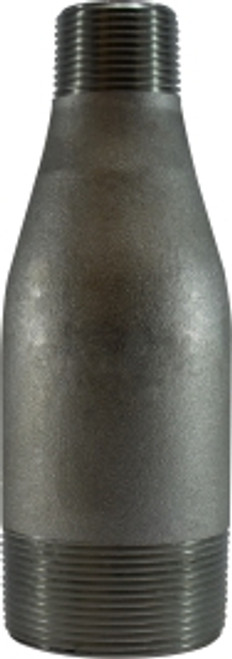 Midland Metal 92121 Swage Nipple, 2 in MPT x 1 in MPT, Steel, SCH 80/XXH Schedule