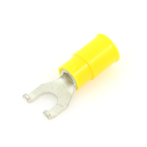 12-10 AWG Vinyl Flanged Spade #4-6 Stud PK25 - E93207