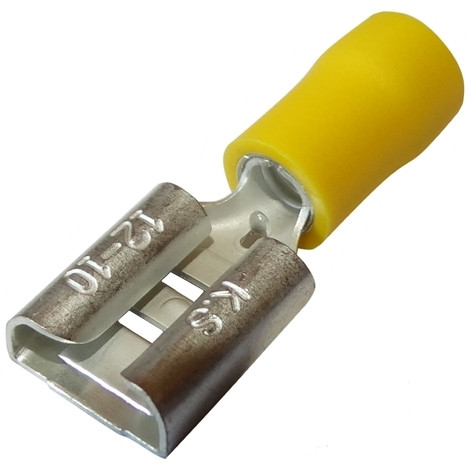 12-10 AWG Vinyl Female Disconnect .250 inch PK25 - E60015