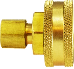 Midland Metal 30135 No Swivel Straight Adapter, 1/4 in Compression x 3/4 in MHT, Brass
