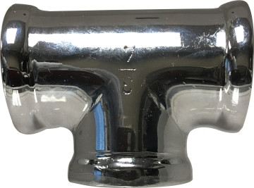 Midland Metal 45255 Tee, 1 in 1 in 1 in, Bronze, Chrome-Plated