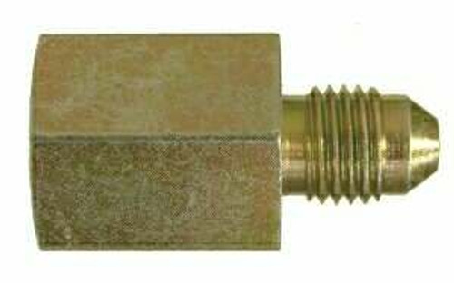 Midland Metal 240546 Straight Connector, 3/8 in 37 deg JIC Male Flared x 1/4 in FNPT, Steel