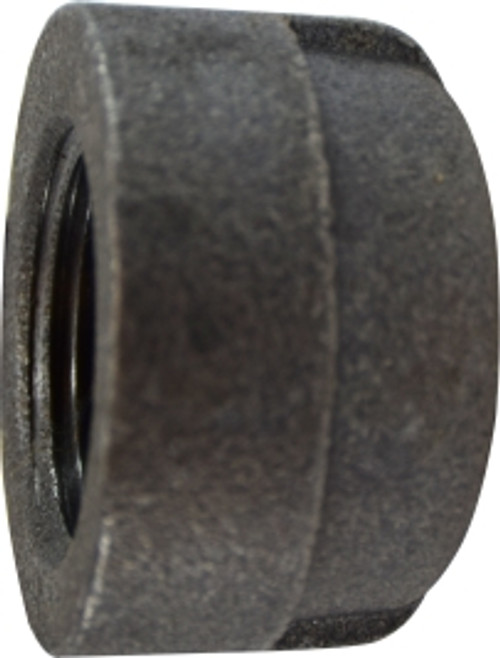 Midland Metal 69481 Cap, 4 in FPT, Iron, Black, 300 lb