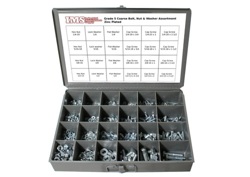 1250 Piece Grade 5 USS Coarse Thread Assortment