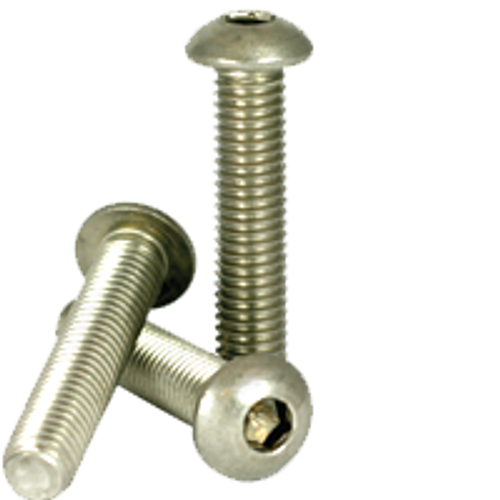 Stainless Button Socket Cap Screw | M6-1.00x12  (18-8) Full Thread, Qty 100