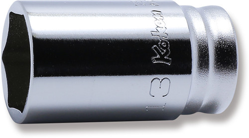 Koken Z-Series 2300XZ-13 | 1/4" Square Drive Semi Deep Socket | 6-Point Socket