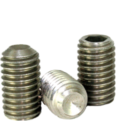 M8-1.25 x 16 mm Socket Set Screws, Cup Point, 18-8 Stainless Steel, Coarse, Qty 100