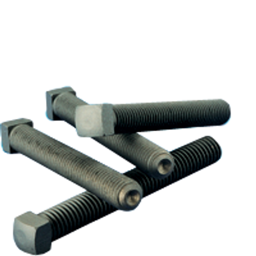 7/16"-14 x 3 1/2" Square Head Set Screws, Cup Point, Plain, Coarse, Fully Threaded, Case Hardened, Qty 25