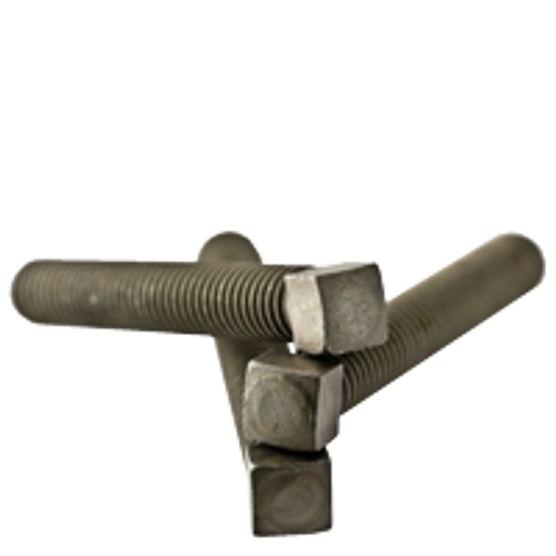 5/16"-18 x 5/8" Square Head Set Screws, Flat Point, Plain, Coarse, Fully Threaded, Case Hardened, Qty 100