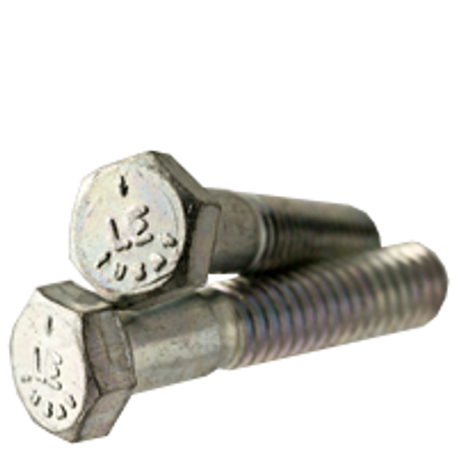 1/4"-28 x 1" Hex Cap Screws, Zinc Cr+3, Grade 5, Fine, Fully Threaded, Medium Carbon, Qty 100