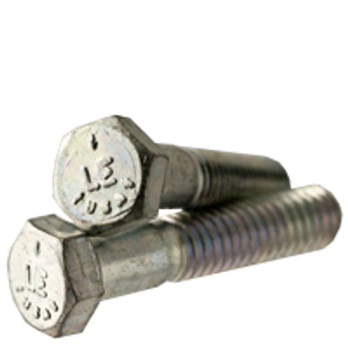 3/8"-24 x 1 1/2" Hex Cap Screws, Zinc Cr+3, Grade 5, Fine, Partially Threaded, Medium Carbon, Qty 100