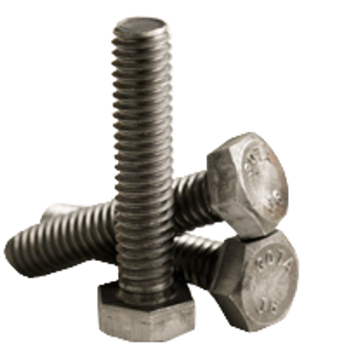 3/4"-10 x 3" Hex Tap Bolt, Grade A, Coarse, Fully Threaded, Low Carbon, Plain, A307, Qty 10