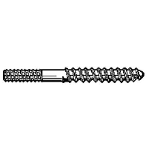 3/16"-24 x 1 1/2" Hanger Bolts, Zinc Cr+3, Qty 100