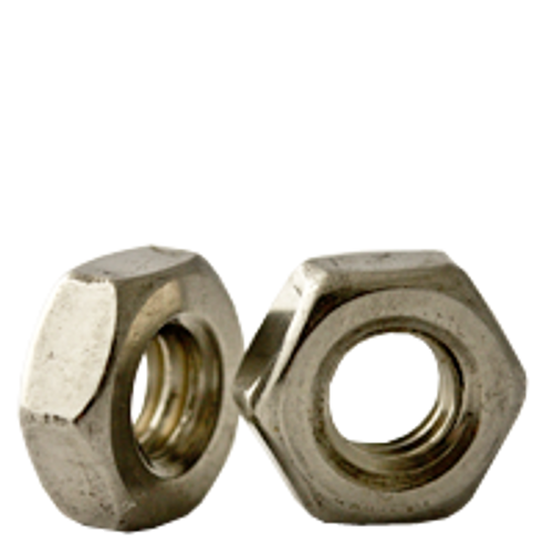 1/4"-20 Hex Machine Screw Nuts, 18-8 Stainless Steel, Coarse, Qty 100