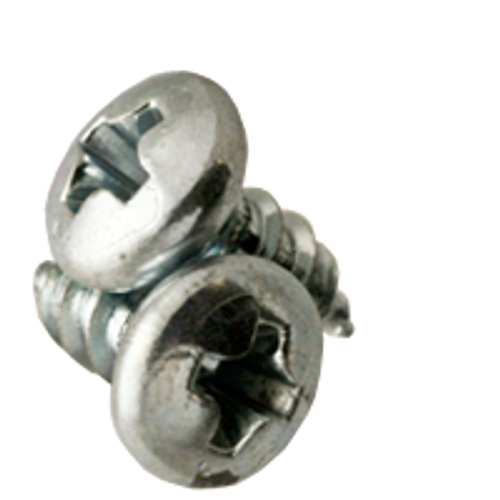 #8-18 x 3/8" Indent HWH Slotted Tapping Screws, Type AB, Zinc Cr+3, Qty 100